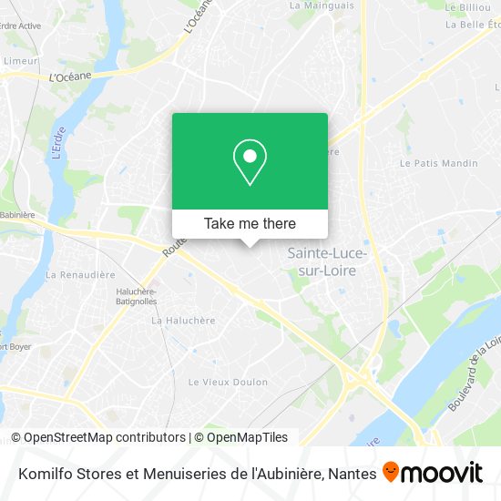 Komilfo Stores et Menuiseries de l'Aubinière map