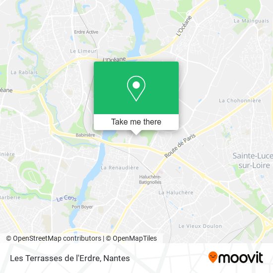 Les Terrasses de l'Erdre map