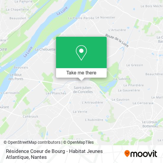 Résidence Coeur de Bourg - Habitat Jeunes Atlantique map