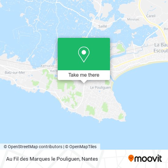 Mapa Au Fil des Marques le Pouliguen