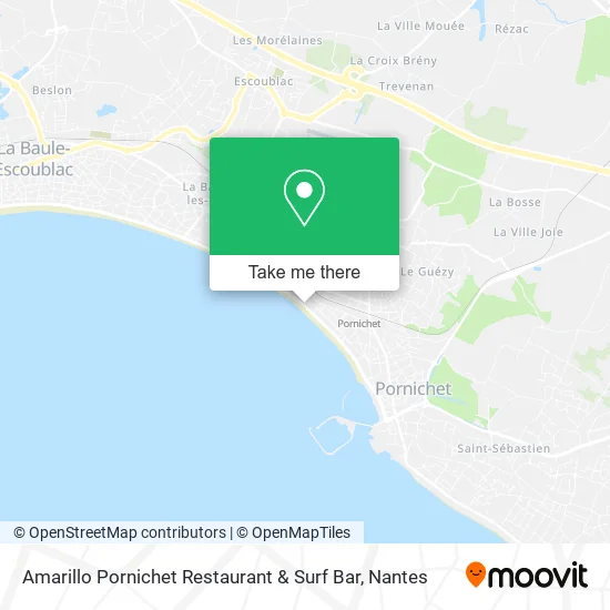 Amarillo Pornichet Restaurant & Surf Bar map