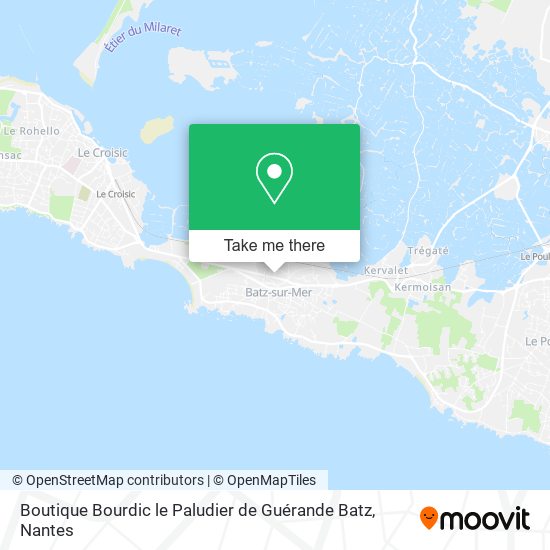 Boutique Bourdic le Paludier de Guérande Batz map
