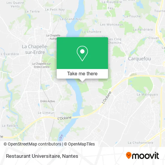 Mapa Restaurant Universitaire