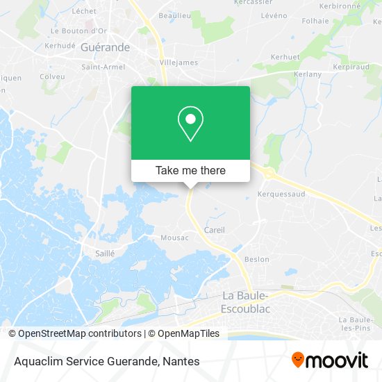 Mapa Aquaclim Service Guerande