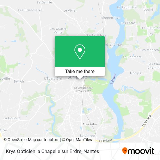 Krys Opticien la Chapelle sur Erdre map