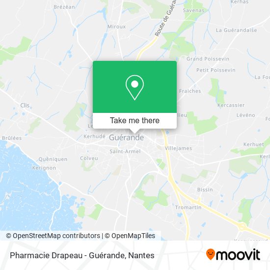 Pharmacie Drapeau - Guérande map
