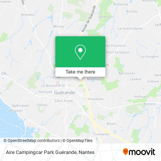 Aire Campingcar Park Guérande map