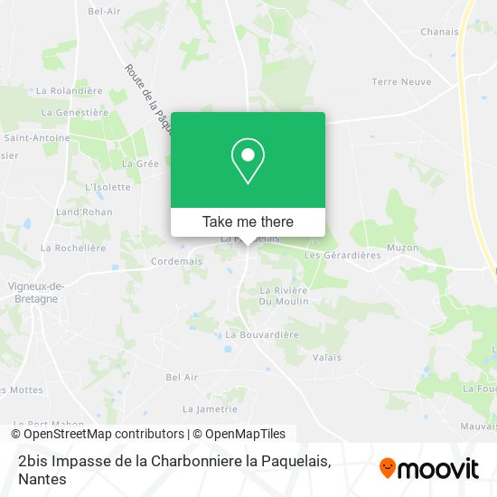 2bis Impasse de la Charbonniere la Paquelais map