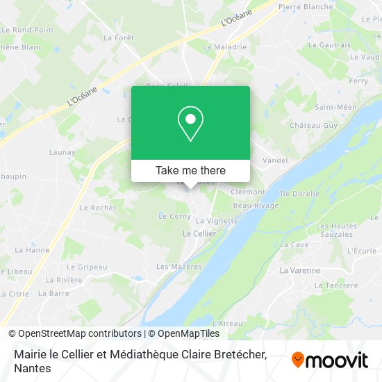 Mairie le Cellier et Médiathèque Claire Bretécher map