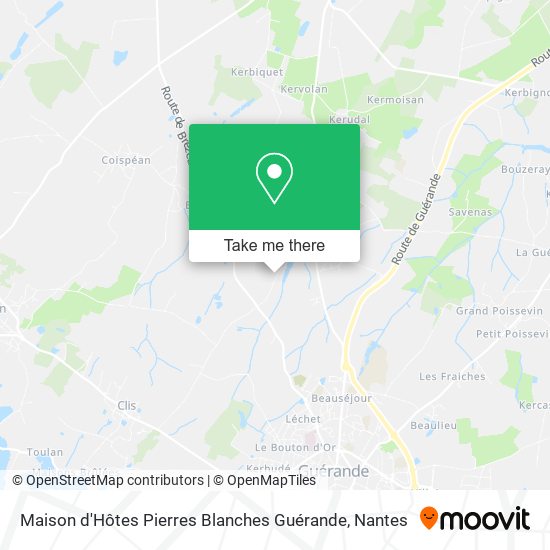 Maison d'Hôtes Pierres Blanches Guérande map