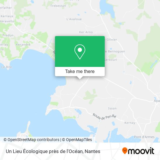 Un Lieu Écologique près de l'Océan map