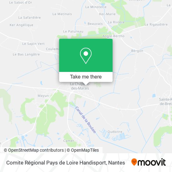 Comite Régional Pays de Loire Handisport map