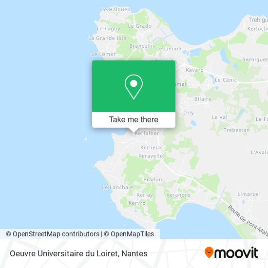 Oeuvre Universitaire du Loiret map
