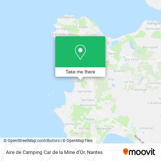 Mapa Aire de Camping Car de la Mine d'Or