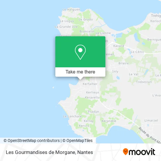 Mapa Les Gourmandises de Morgane