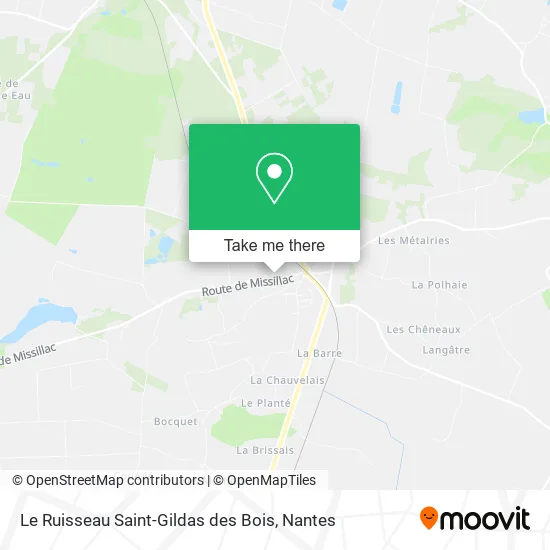 Mapa Le Ruisseau Saint-Gildas des Bois