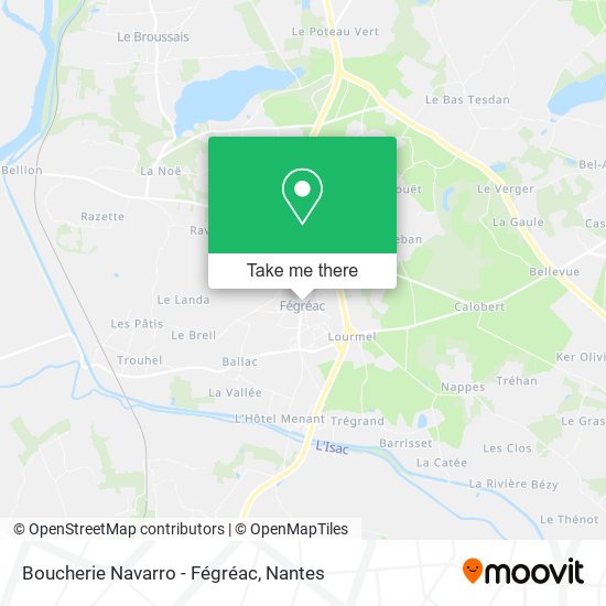 Boucherie Navarro - Fégréac map