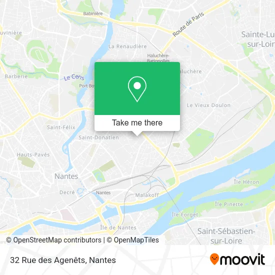 Mapa 32 Rue des Agenêts