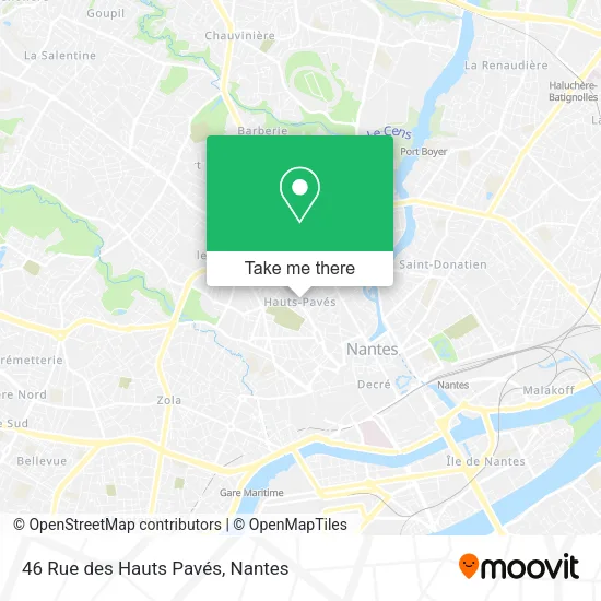 Mapa 46 Rue des Hauts Pavés
