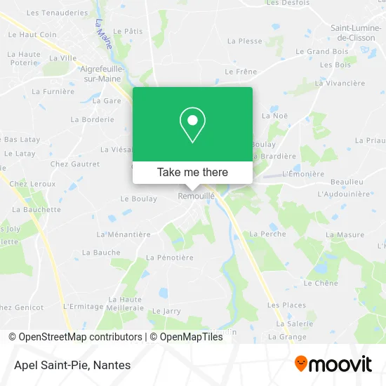 Mapa Apel Saint-Pie