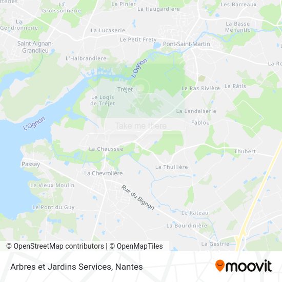 Arbres et Jardins Services map