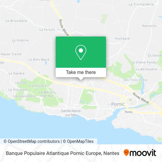 Mapa Banque Populaire Atlantique Pornic Europe