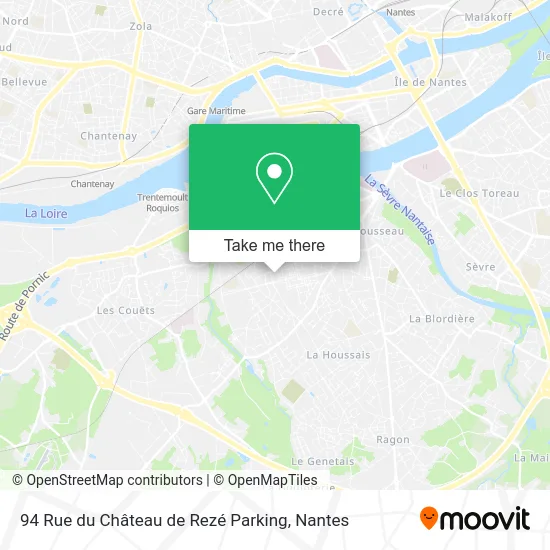 Mapa 94 Rue du Château de Rezé Parking