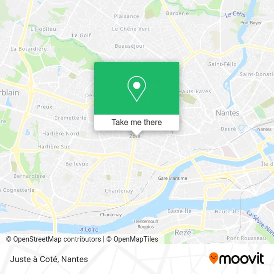 Juste à Coté map