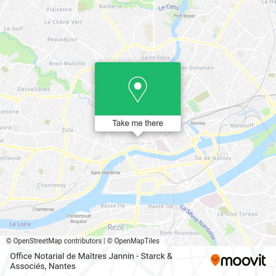 Office Notarial de Maîtres Jannin - Starck & Associés map