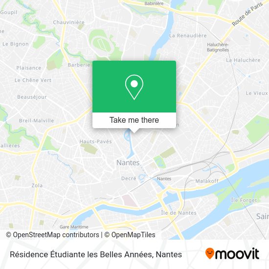 Résidence Étudiante les Belles Années map