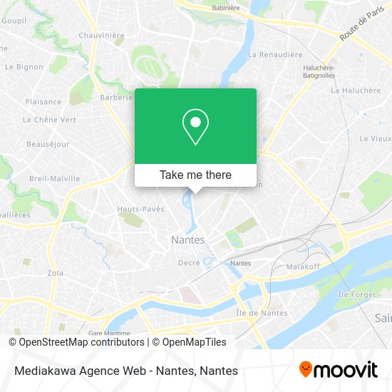 Mediakawa Agence Web - Nantes map