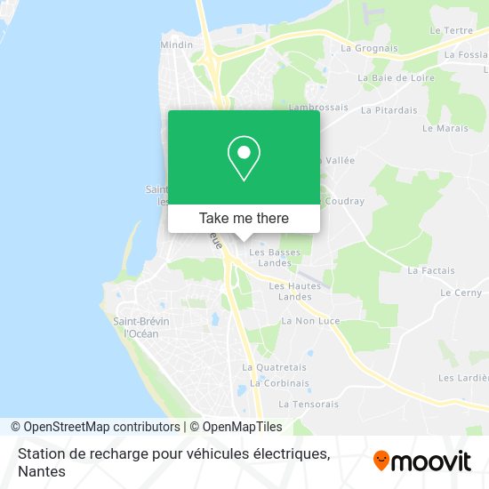 Station de recharge pour véhicules électriques map
