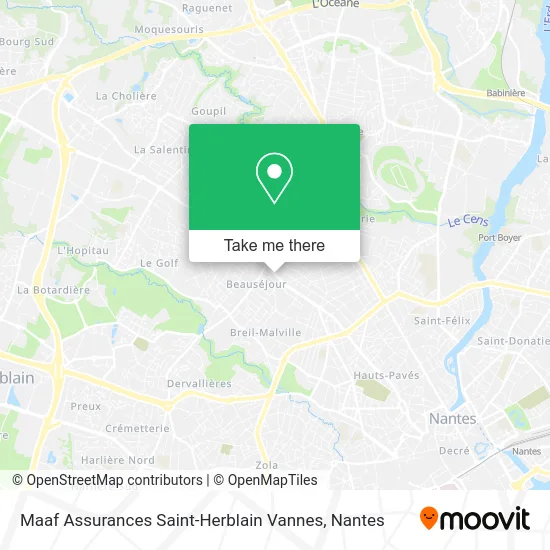 Maaf Assurances Saint-Herblain Vannes map