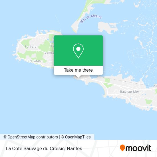 La Côte Sauvage du Croisic map