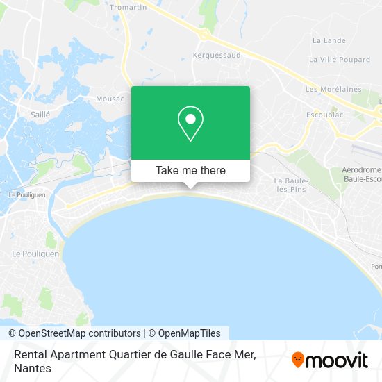 Rental Apartment Quartier de Gaulle Face Mer map