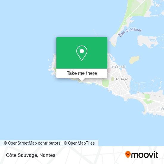 Côte Sauvage map