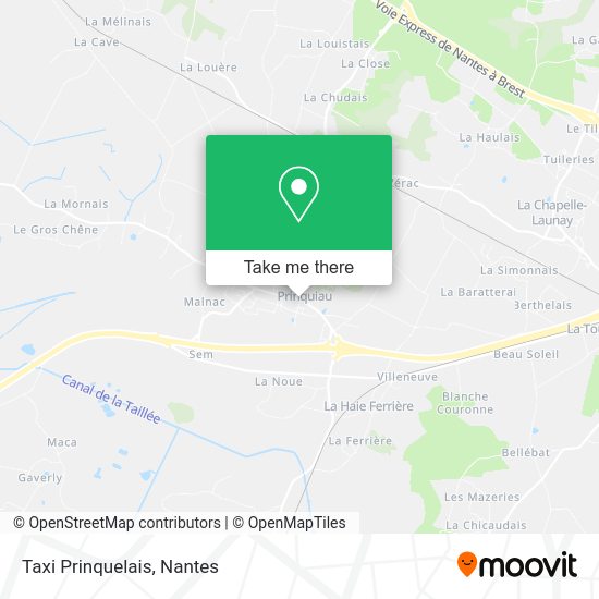 Taxi Prinquelais map
