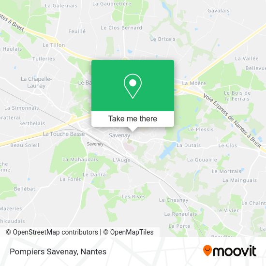 Pompiers Savenay map