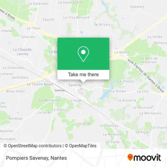 Mapa Pompiers Savenay
