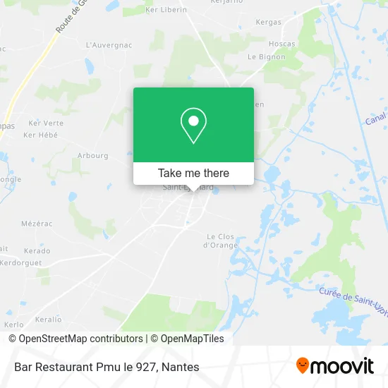 Mapa Bar Restaurant Pmu le 927