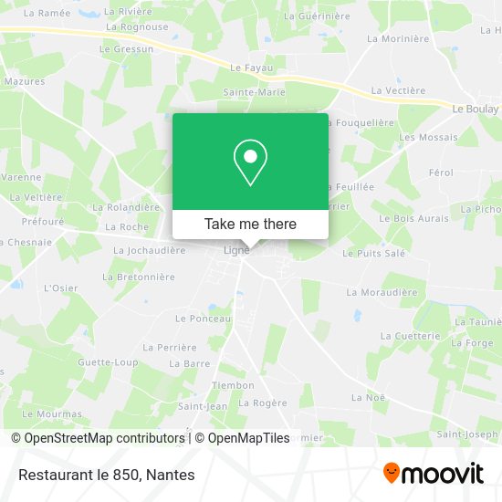 Restaurant le 850 map