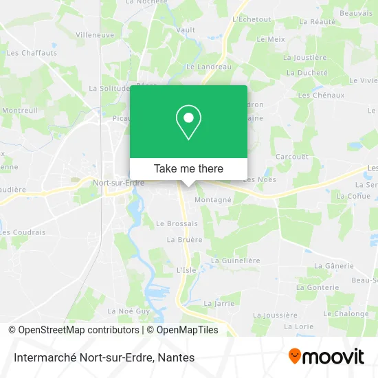 Mapa Intermarché Nort-sur-Erdre