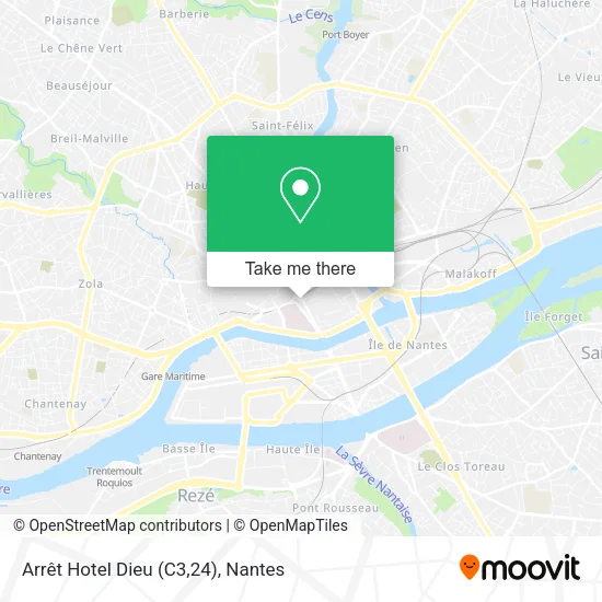 Mapa Arrêt Hotel Dieu (C3,24)