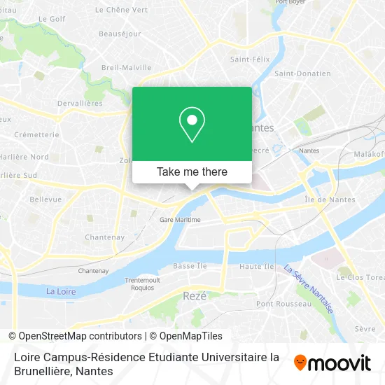 Mapa Loire Campus-Résidence Etudiante Universitaire la Brunellière