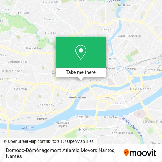 Mapa Demeco-Déménagement Atlantic Movers Nantes