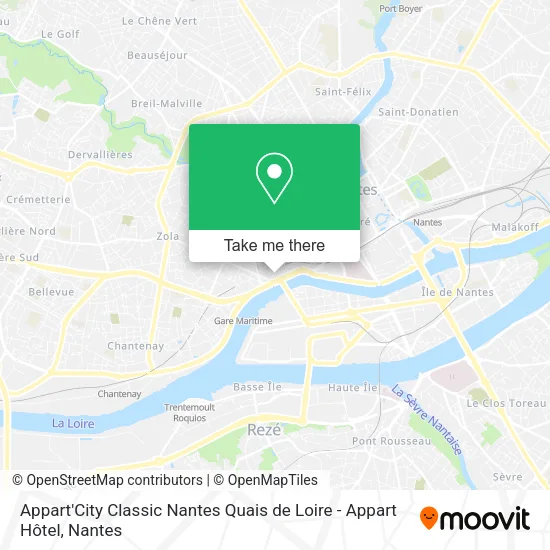 Appart'City Classic Nantes Quais de Loire - Appart Hôtel map