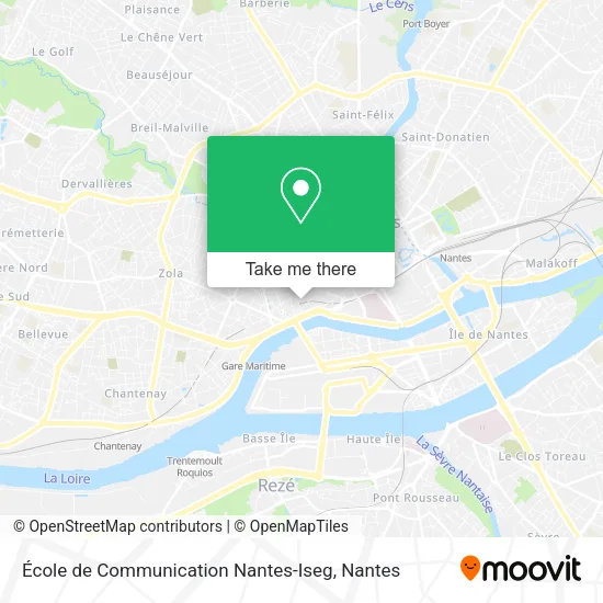 Mapa École de Communication Nantes-Iseg