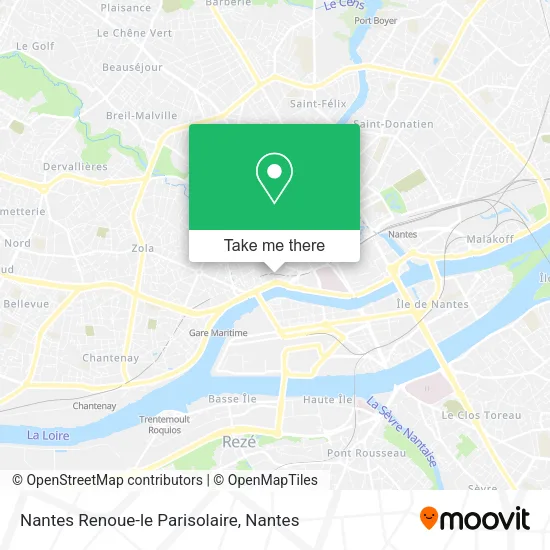 Nantes Renoue-le Parisolaire map