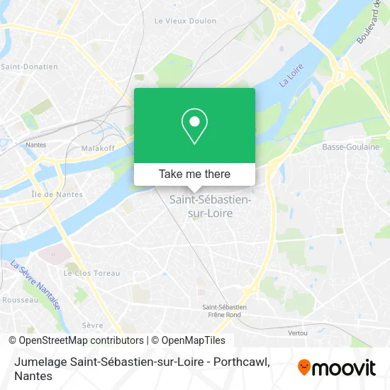 Mapa Jumelage Saint-Sébastien-sur-Loire - Porthcawl
