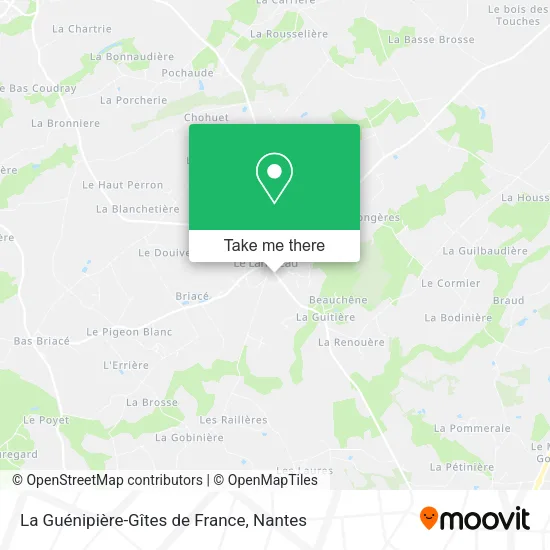 Mapa La Guénipière-Gîtes de France